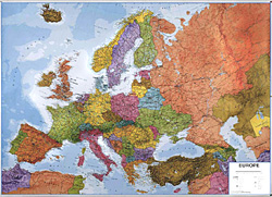 Nástěnná mapa: Evropa