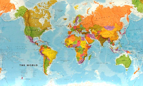 Nástěnná mapa: Svět politický - obří